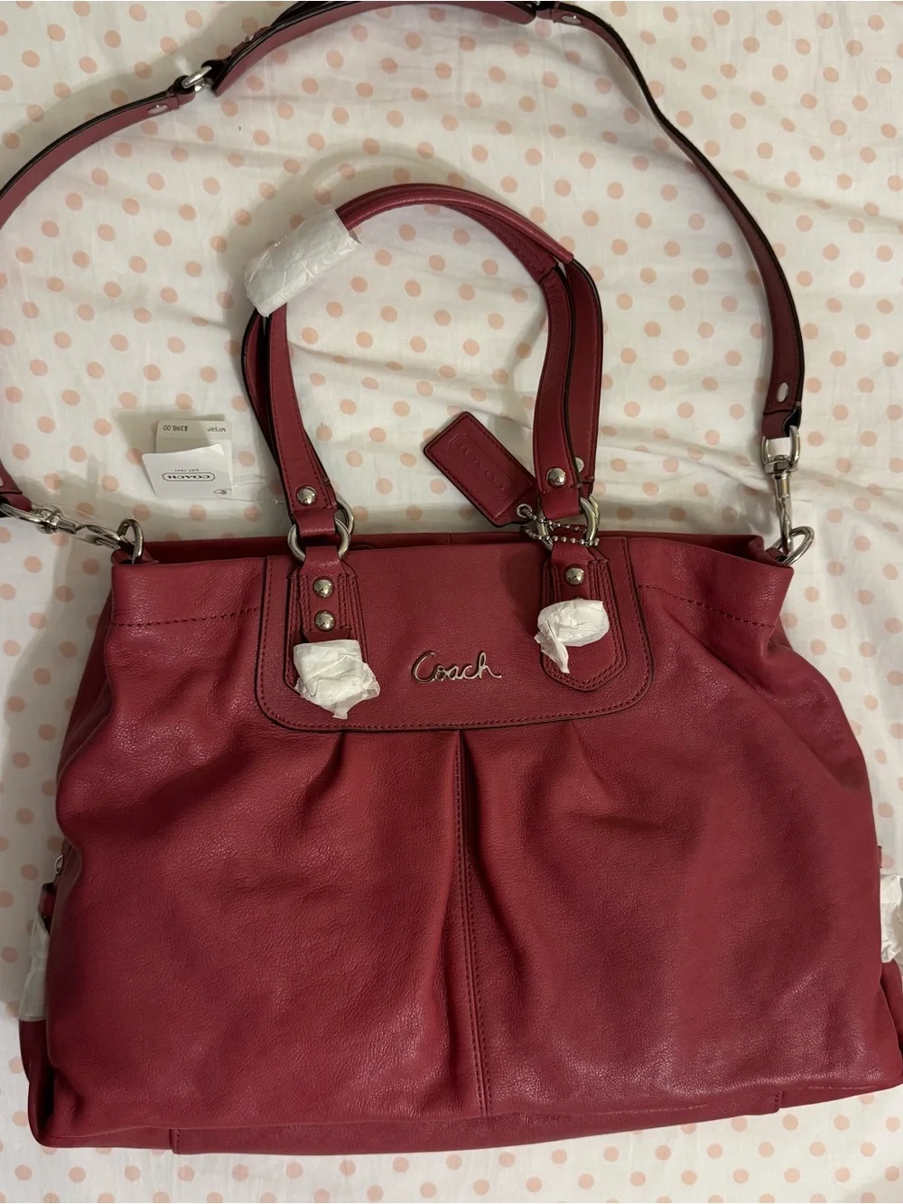 Coach Ashley leather carry all bag